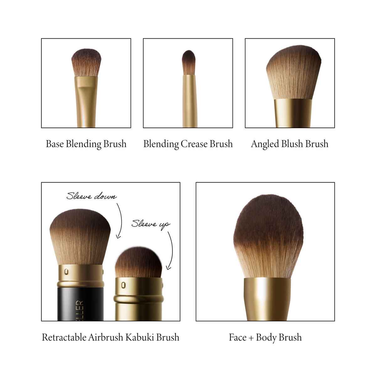 5PC Full Face Brush Set