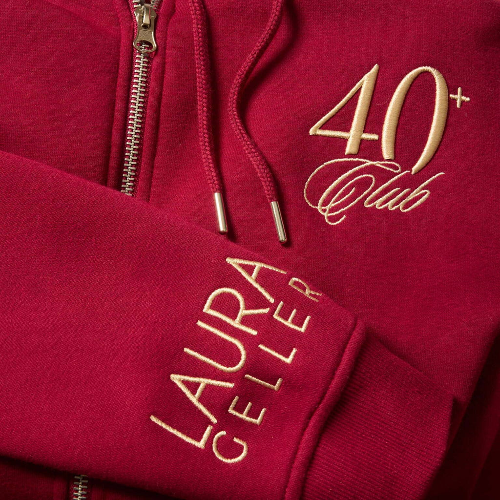 The 40+ Club Zip-Up Sweatshirt - close up