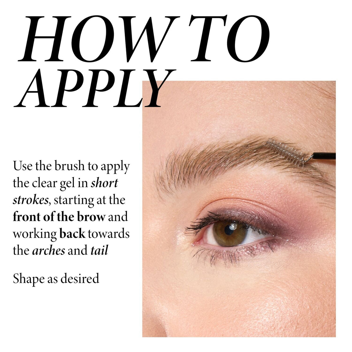 Sculpt-n-Stay Brow Gel - how to apply