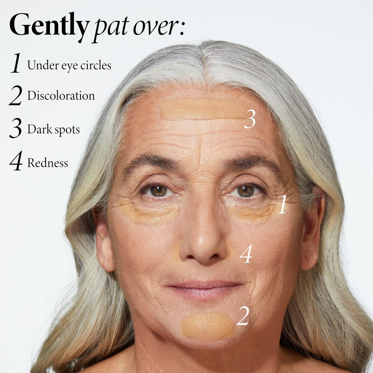Seamless Finish Full Coverage Concealer model how to use steps