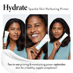 Spackle Skin Perfecting Primer: Hydrate product benefits on model 